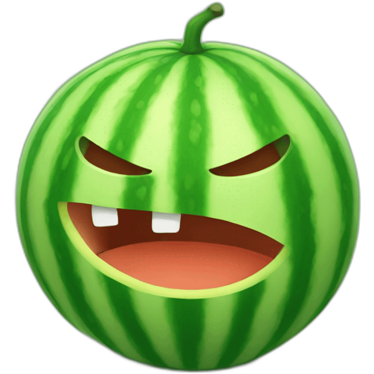 Angry melon emoji