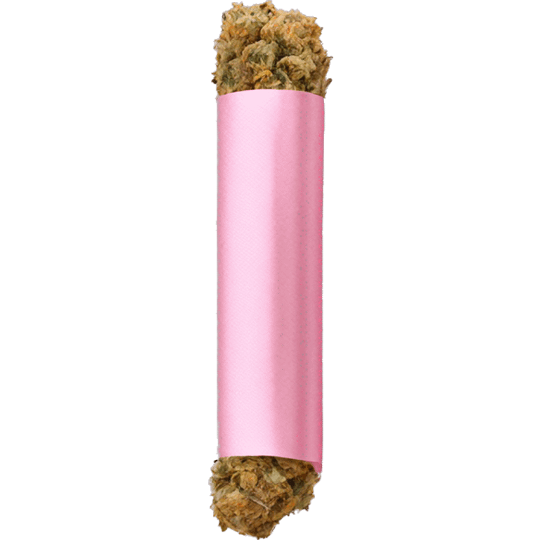 Rolled cbd blunt with light pink ribbon on it emoji