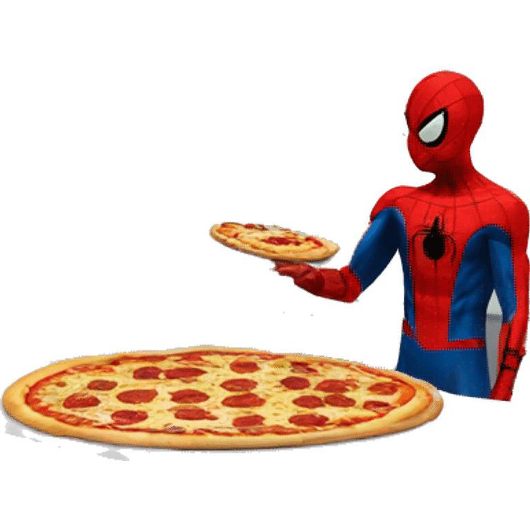 spiderman cooking pizza emoji