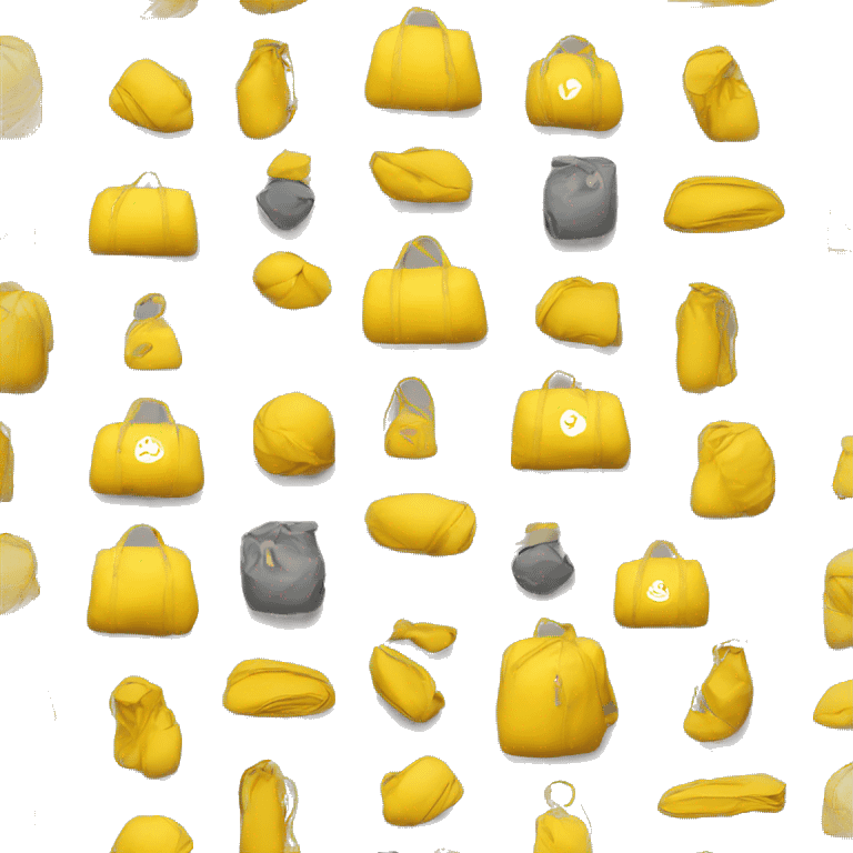 Yellow sports bag for a girl for yoga emoji