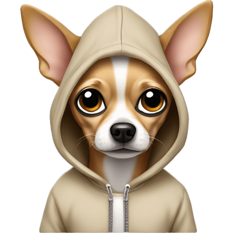 chihuahua wearing hoodie  emoji