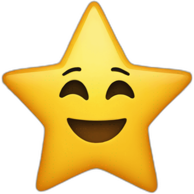 Star with trend lines and musical notes emoji