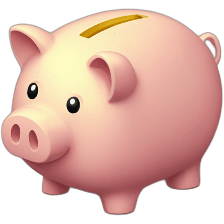 isometric-toon-goldened-piggy-bank emoji