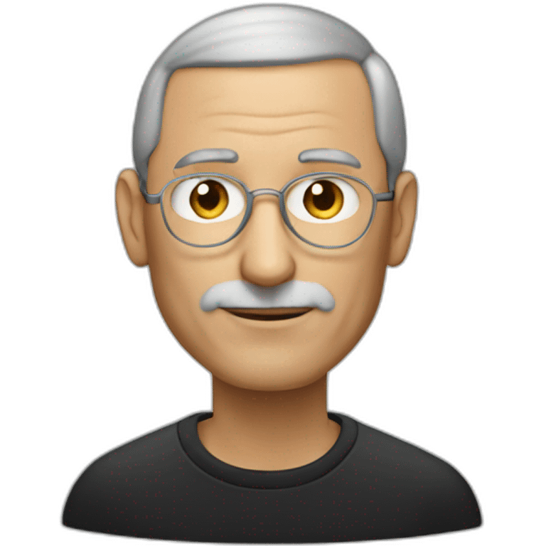 Steve jobs with black pullover  emoji