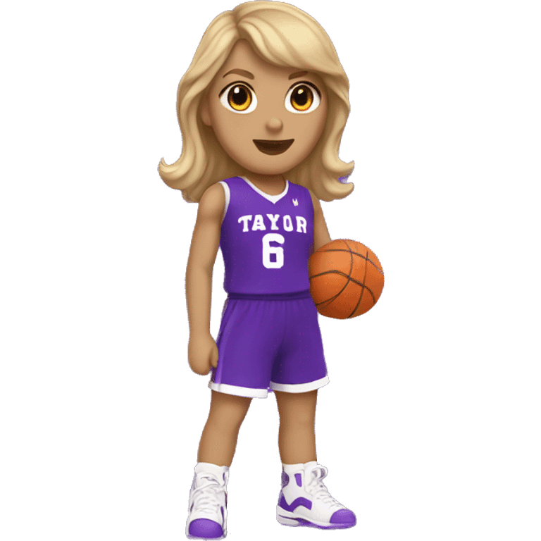 Taylor Swift wearing purple basketball uniform  emoji