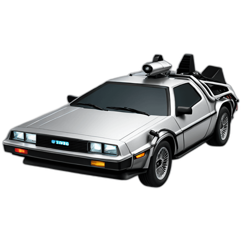 Delorian floating emoji