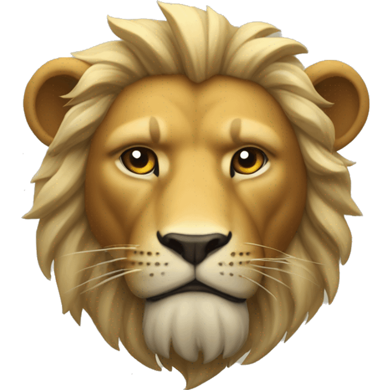 un león con fuerza y nobleza emoji