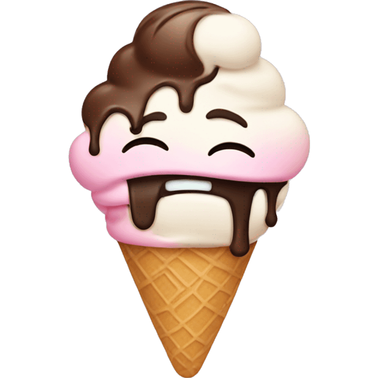 face crying ice cream  emoji