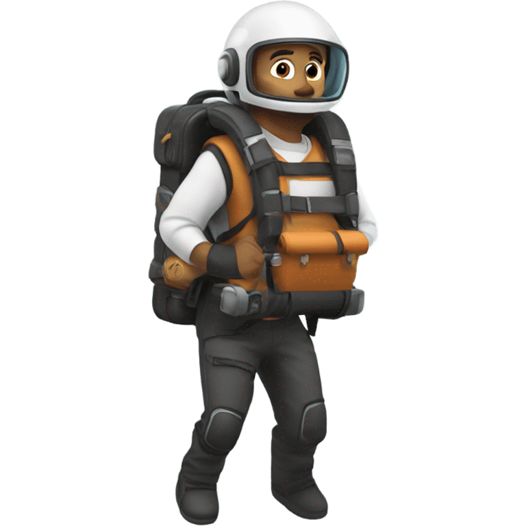 Elija wood with a jet pack  emoji