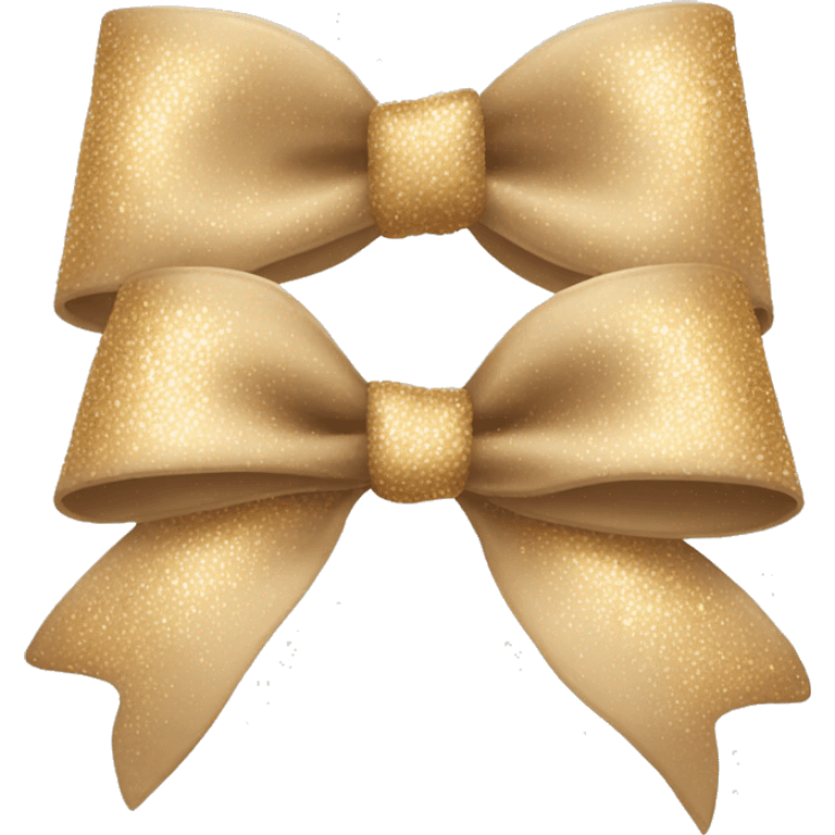 Beige Glitzer bow emoji