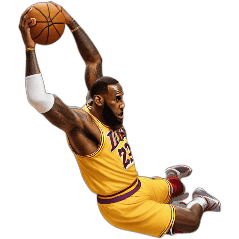 lebron james dunking on me emoji