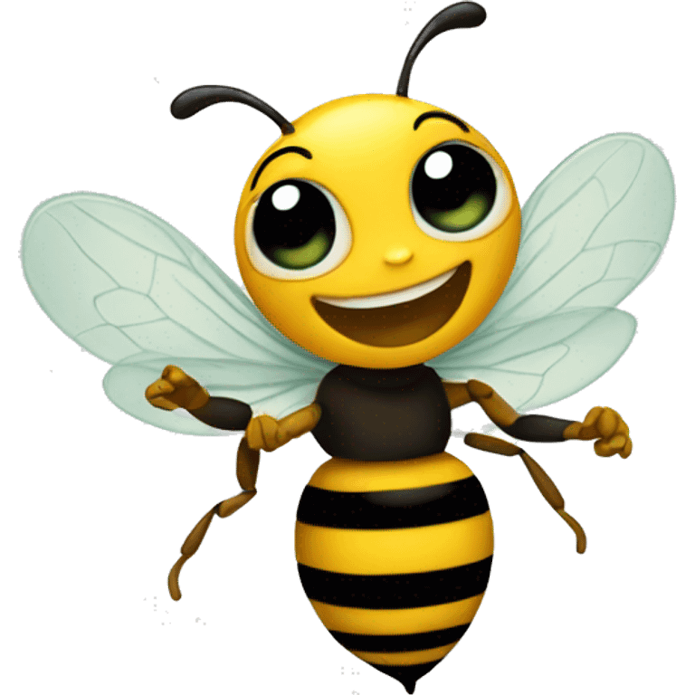 Bee dancing emoji