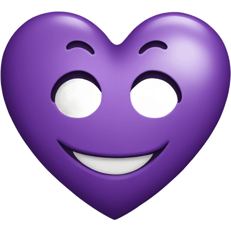 Purple smiling heart emoji