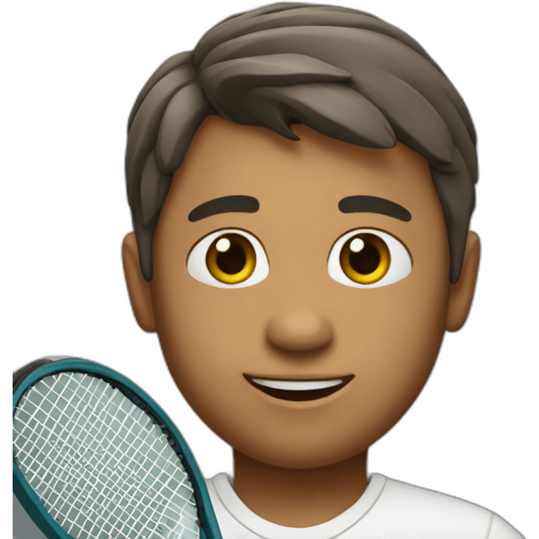 A person who is playing tennis is a boy emoji