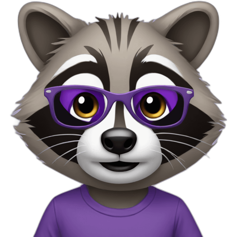 racoon with purple shirt emoji