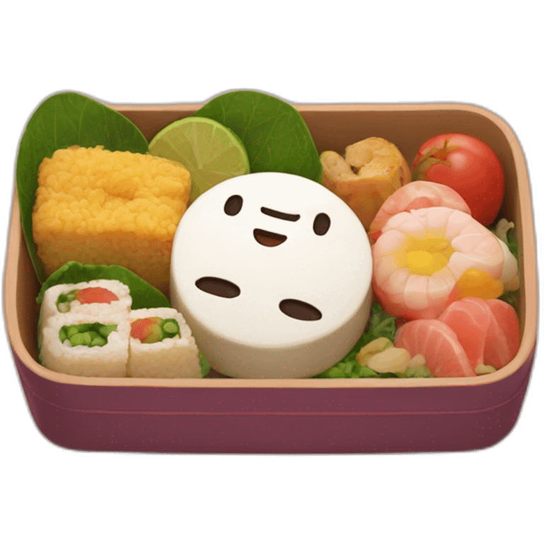 bento box on the theme of chihiro emoji