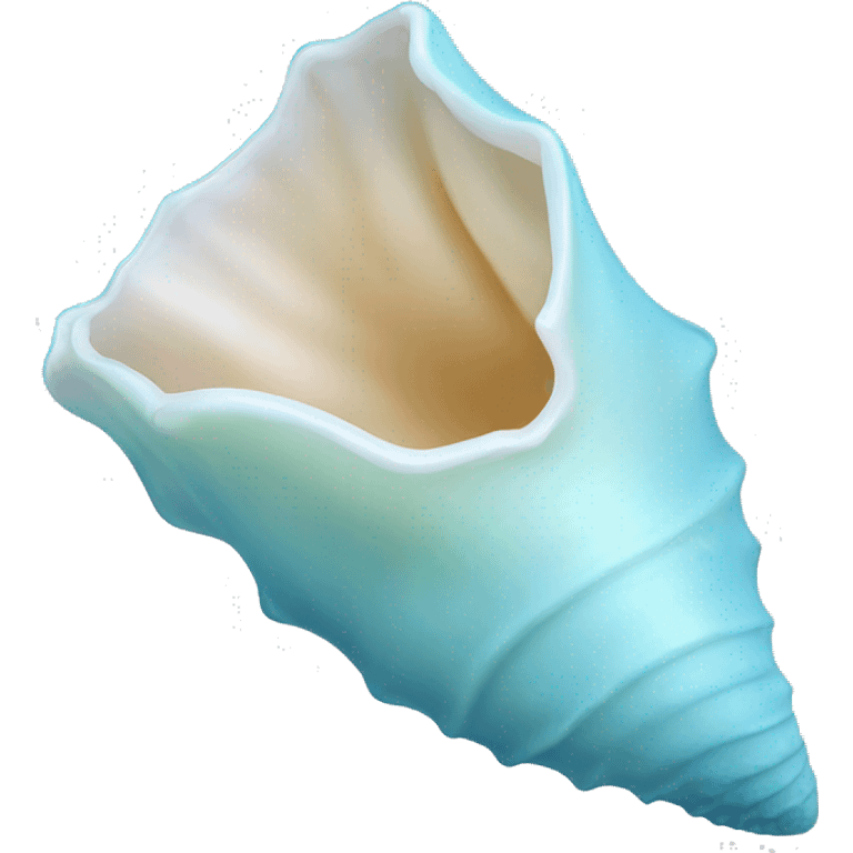 light blue conch shell emoji