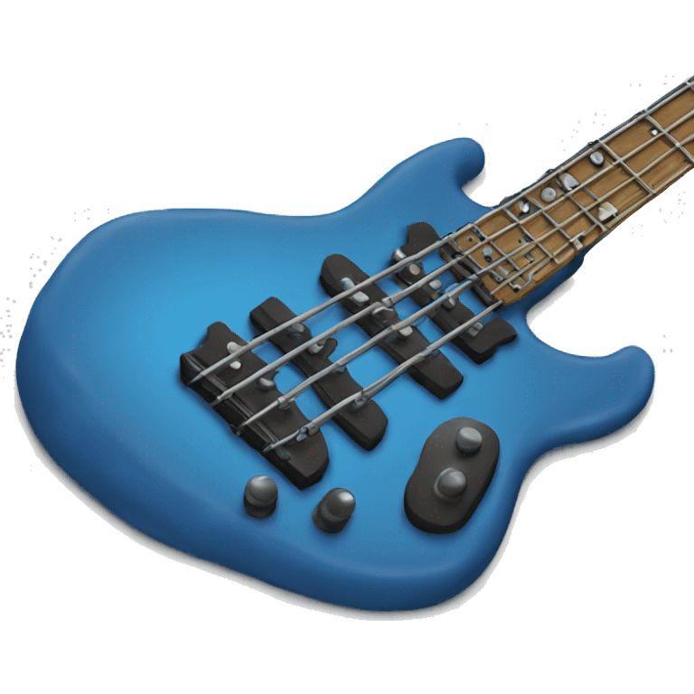 bass guitar blue emoji