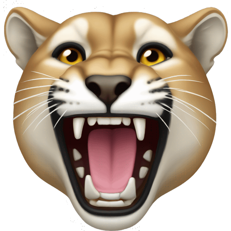 Cougar roaring emoji