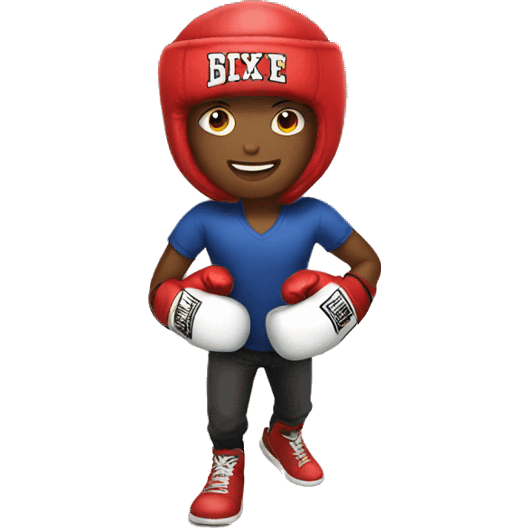 student in a boxing gloves emoji