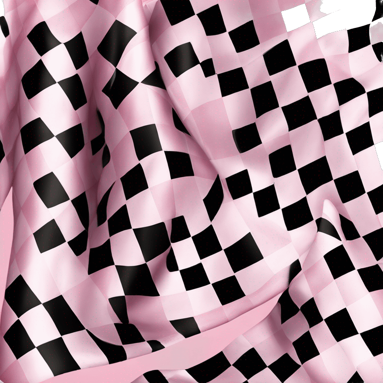 Realistic isolated crossed pink and white checkered flags. emoji