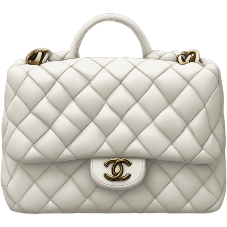 Tweed white chanel bag  emoji