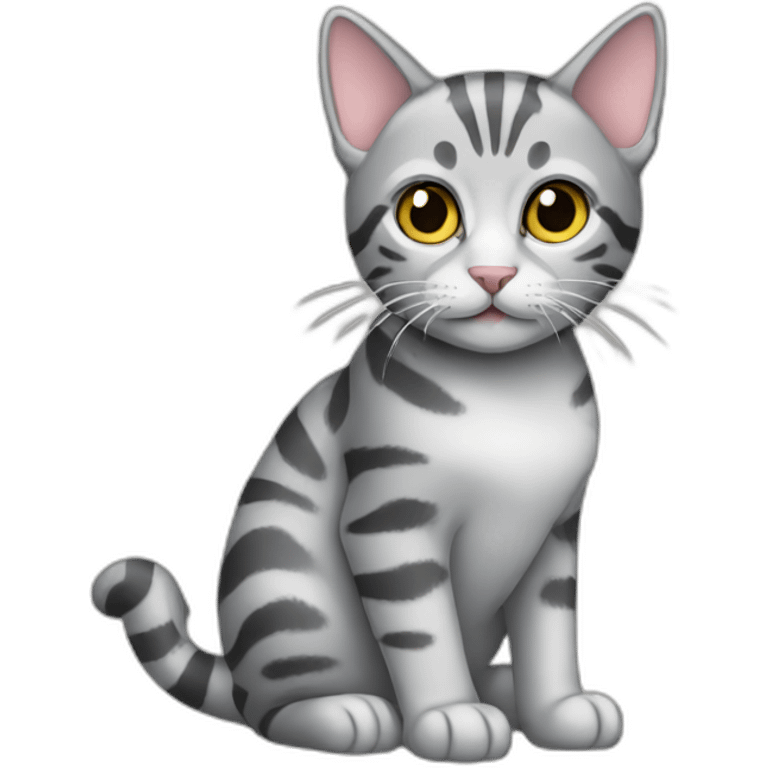 silver tabby cat emoji