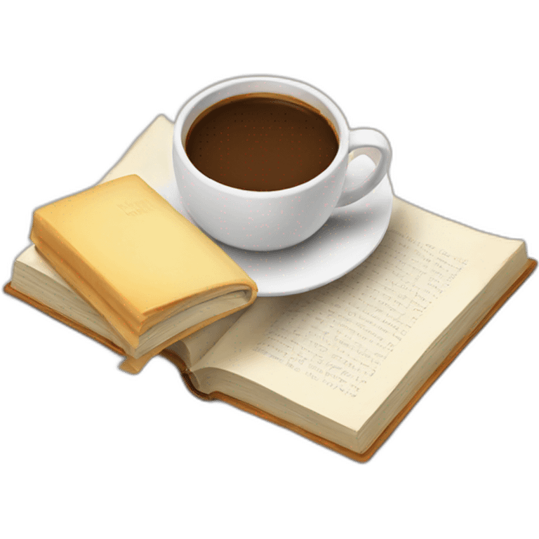 Book and coffee emoji