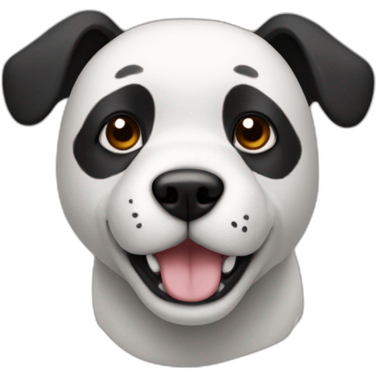 Dog with panda's head emoji