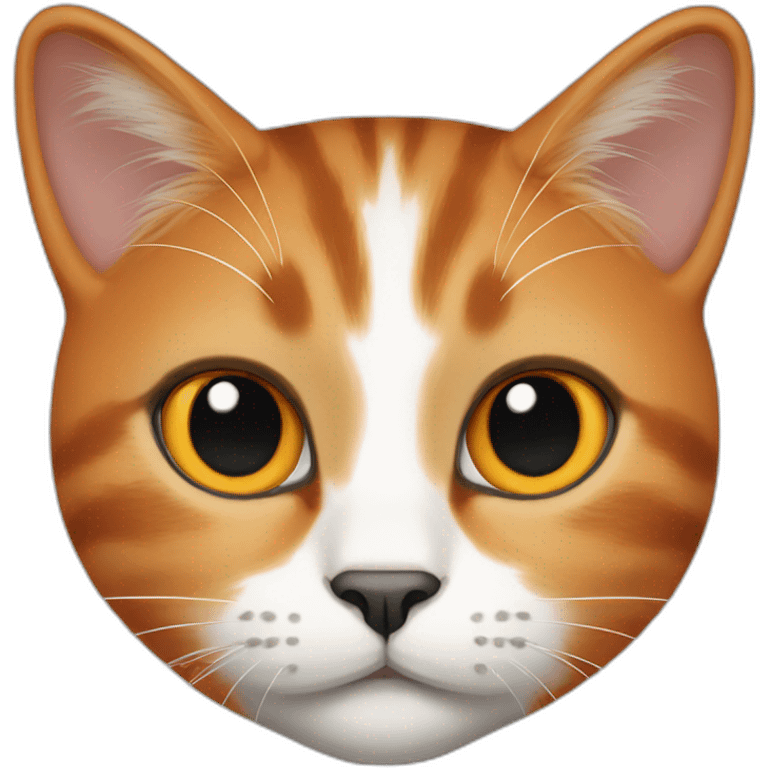 Orange, black and white female cat emoji