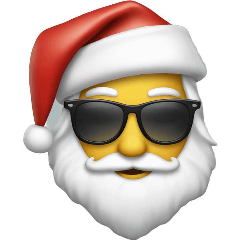 create the face of Santa wearing a sunglasses emoji