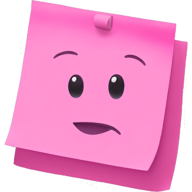 pink post it note emoji