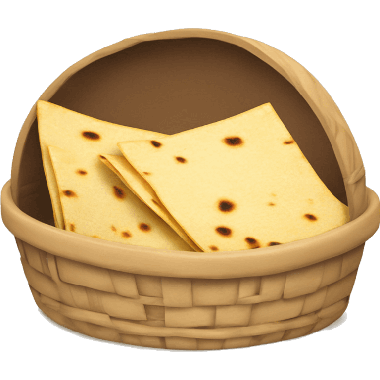 tortillas dentro de una canasta emoji