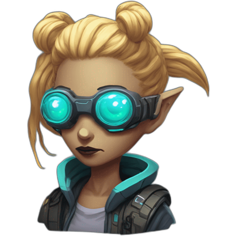 cyberpunk alien character desing scifi roguelike rpg style inspired by slay the spire digital art emoji