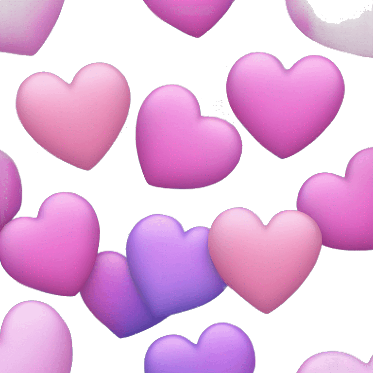 Iridescent Blue and pink heart emoji