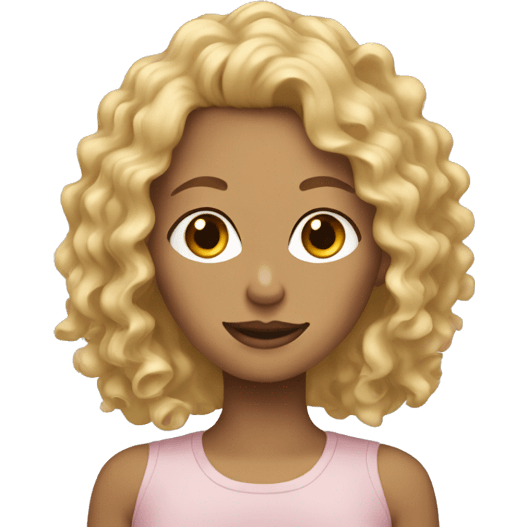 Curly blonde woman  emoji