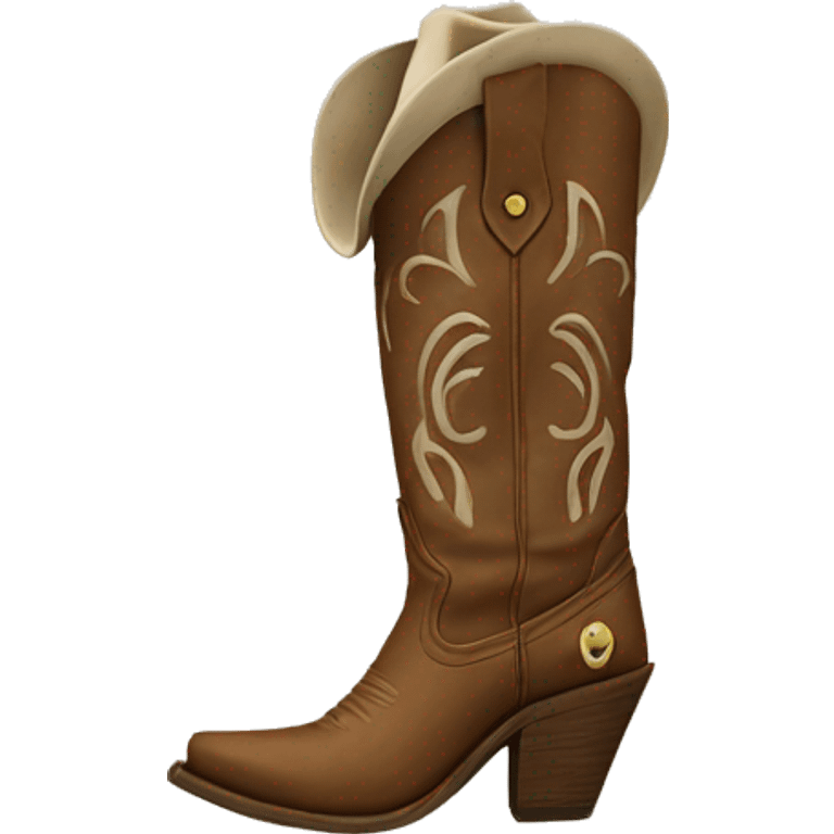 White coastal cowgirl bootS emoji