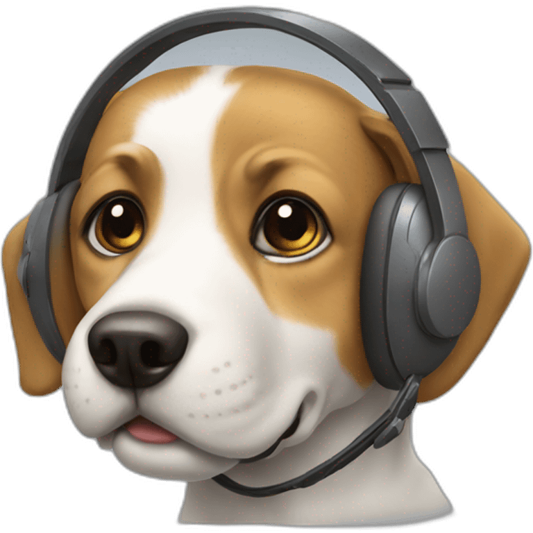 dog with casque emoji