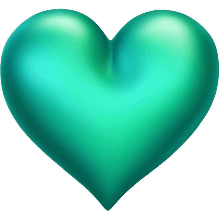 Teal and green satin heart  emoji