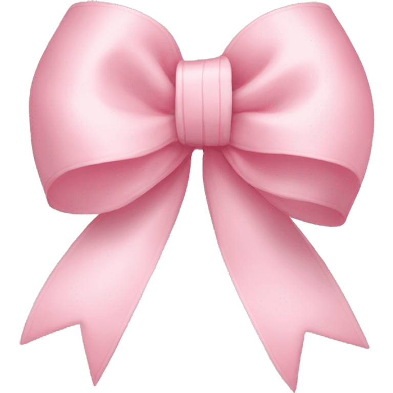 light pink ribbon bow with cat emoji