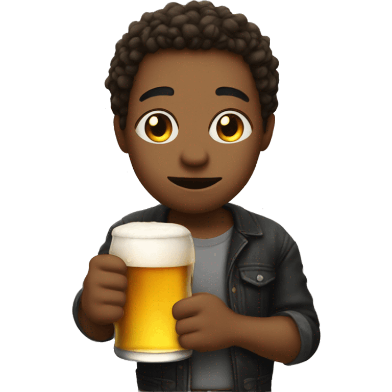 Baddie with a beer emoji