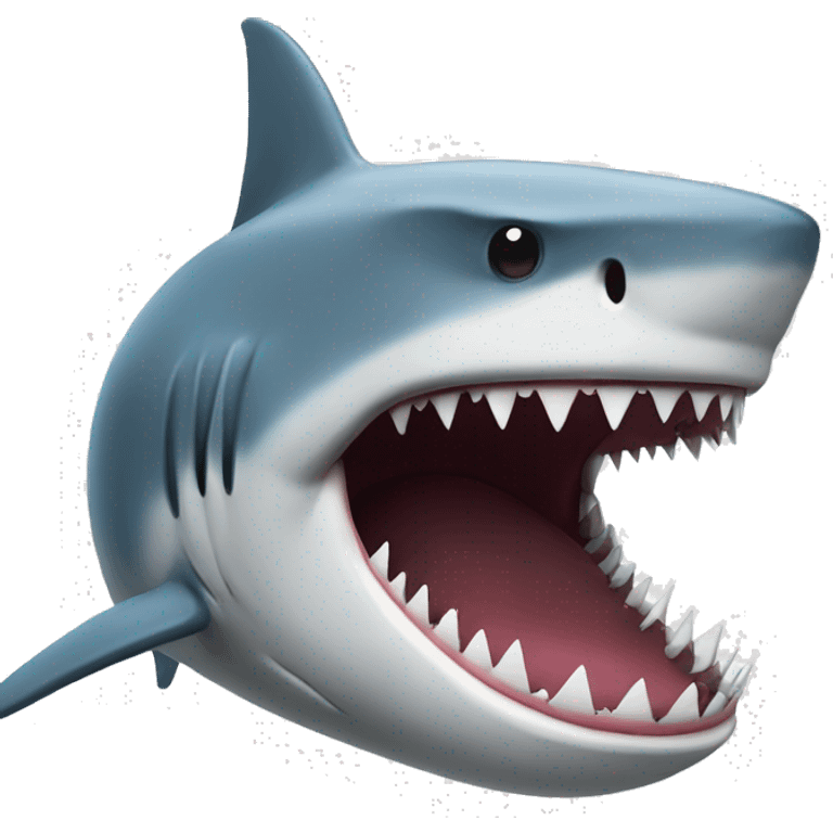 Shark with cown emoji