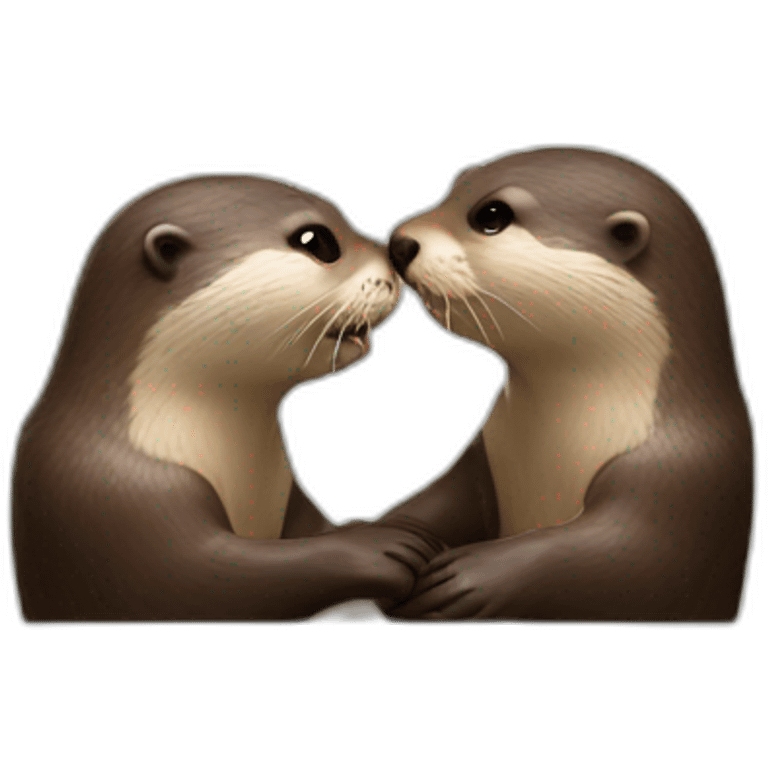 Otter kiss emoji