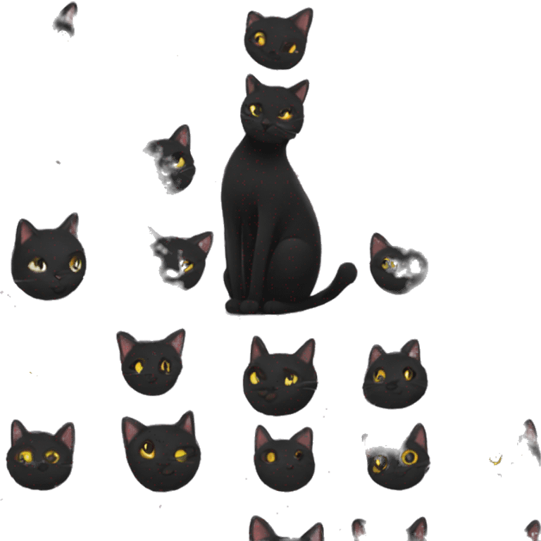 Black cat cozy emoji