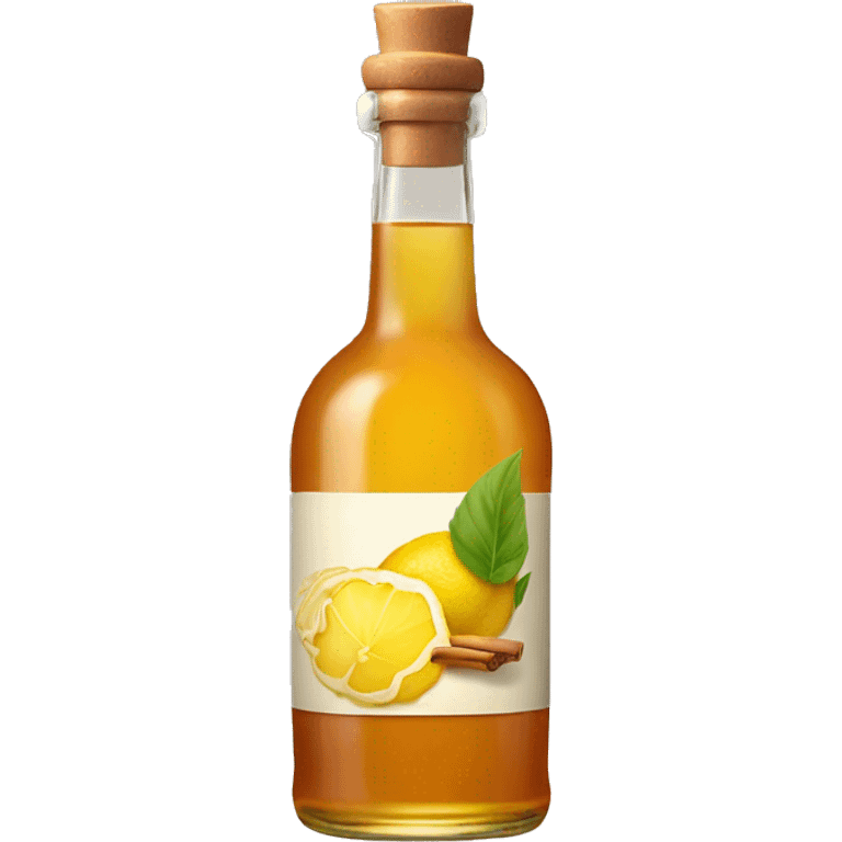 Fiery ginger, lemon and honey bourbon bottle emoji