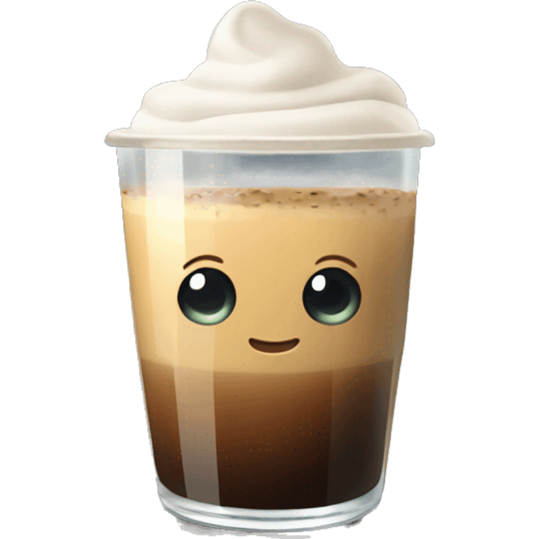 Bubble coffee in a large glass emoji