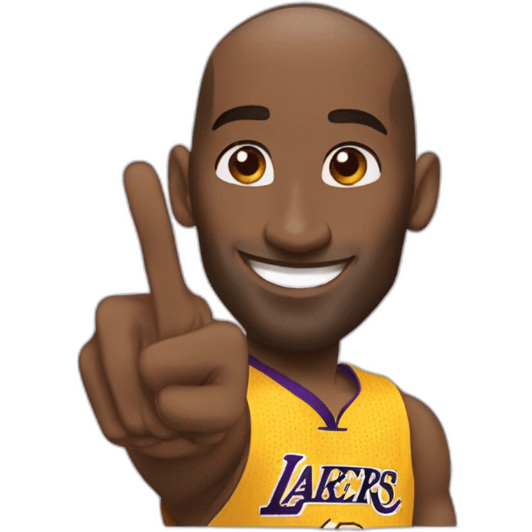 Kobe Bryant points index finger up emoji