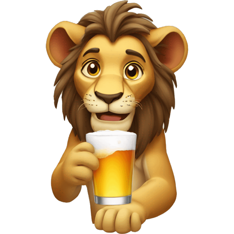 Lion king drinking raki emoji