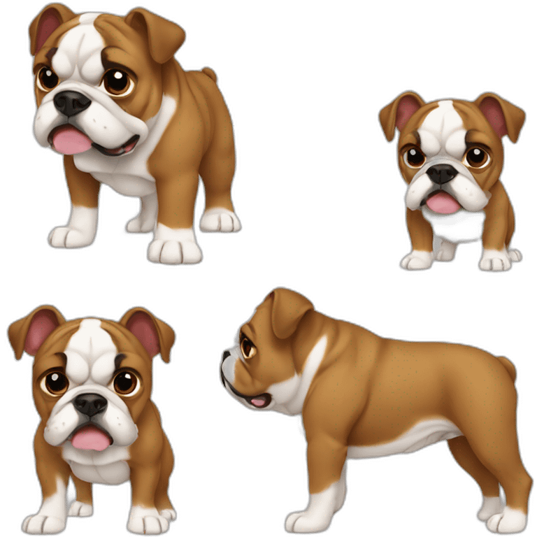 Bulldog cut brown emoji