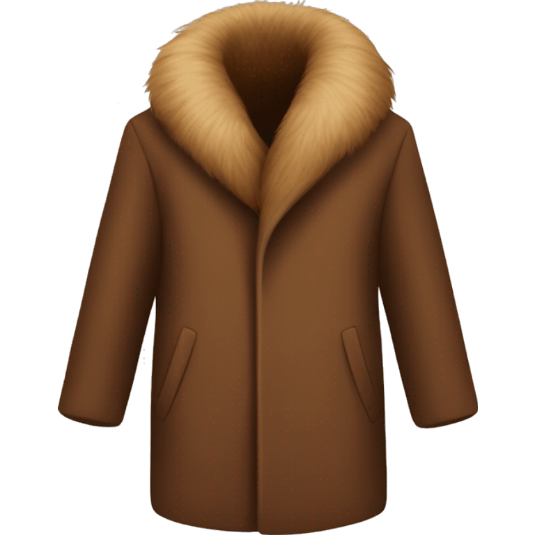 Simple brown fur coat emoji